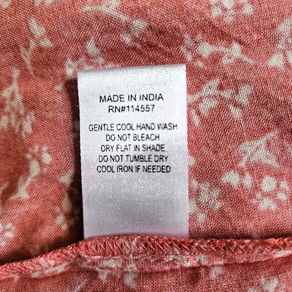 Claudine Pink Printed Embroidered THML Top - Size SMALL - Picture 8 of 9